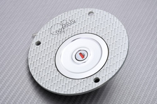 TWM Silver Fibre & Alu Fuel Tank Gas Cap + keys Honda VFR 1200 F SC63 2010-2018 - Picture 2 of 3