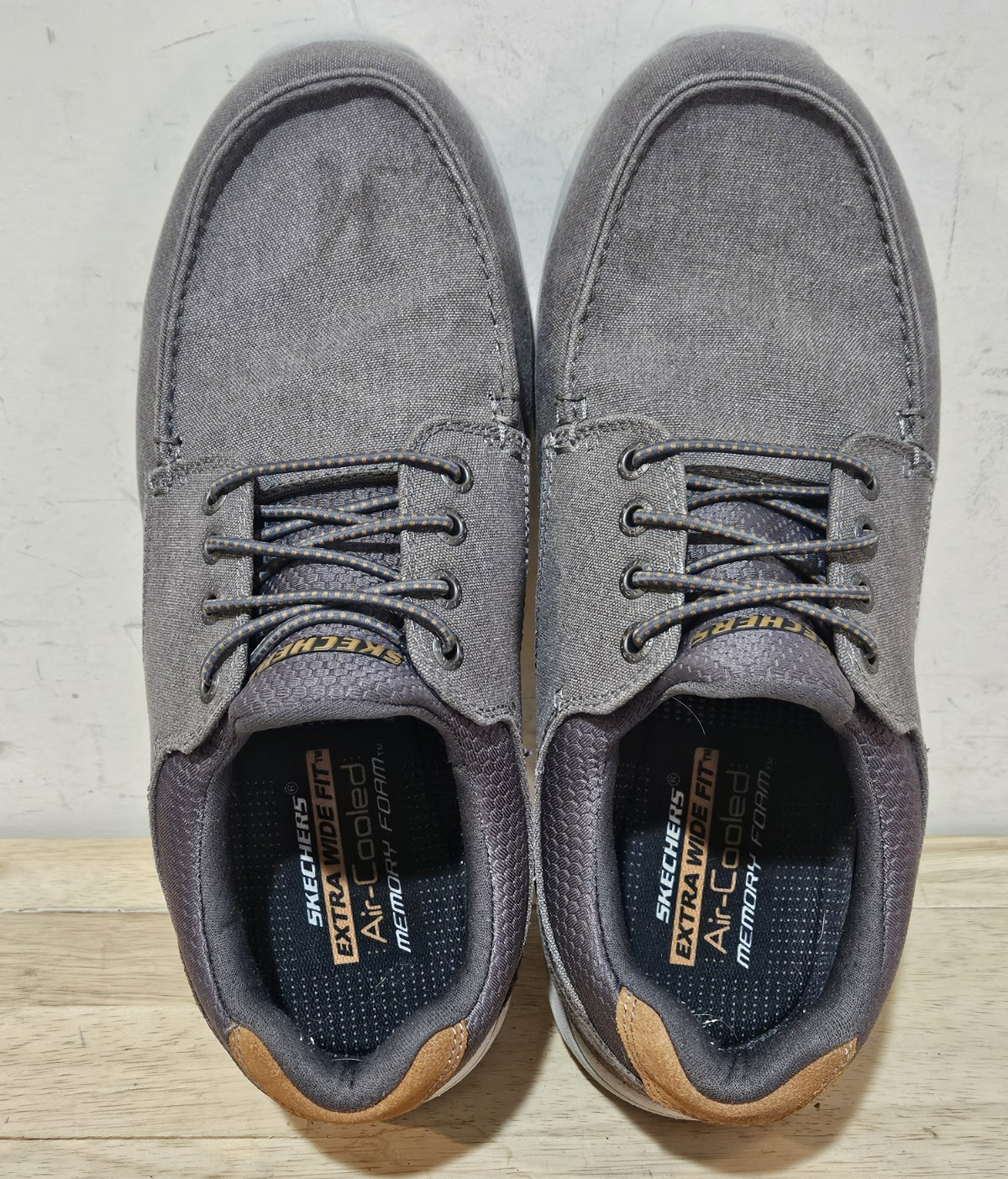 SAOLA Scarpe casual Skechers Elent Mosen Relaxed Fit 65493 grigie slip on da uomo taglia 11 5 W