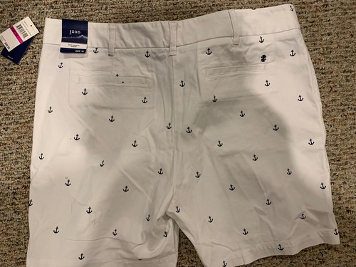 IZOD Bar Harbor Bermuda Shorts White Anchor Print Women's Size 16 NWT - Picture 3 of 3