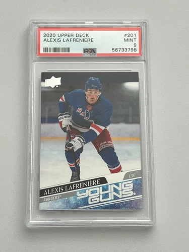 2020 UPPER DECK ALEXIS LAFRENIERE #201 YOUNG GUNS YG ROOKIE CARD RC PSA 9 MINT