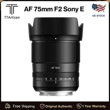 TTArtisan 75mm F2 AF Full Frame STM Prime Lens for Sony E-Mount Cameras 