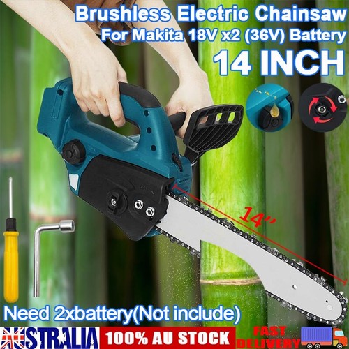 Brushless 14'' Chainsaw Wood Cutter Saw Battery Charger For Makita 18V x2(36V) - Picture 15 of 16