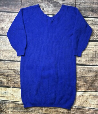 Esprit Sweater Dress Women's Medium Italy Made Lambswool Angora Pullover