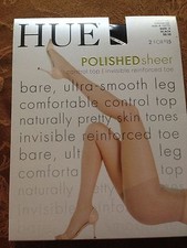 exciting Vintage Hue black polished sheer pantyhose stockings size 2