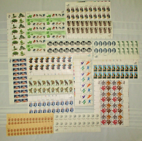 1978 Lot 335 US Stamps Partial Sheets FV $47.99 Scott 1731-1764 Nonconsecutive
