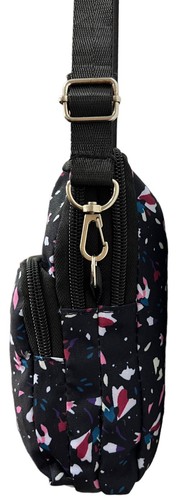 Lightweight Nylon Travel Three Sectioned Patterned Crossbody Phone Bag GR 110 - Picture 19 of 36