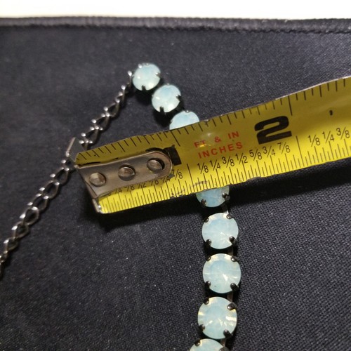 NECKLACE SWAROVSKI CRYSTALS GREEN OPAL MARIANA - USED - Picture 7 of 8