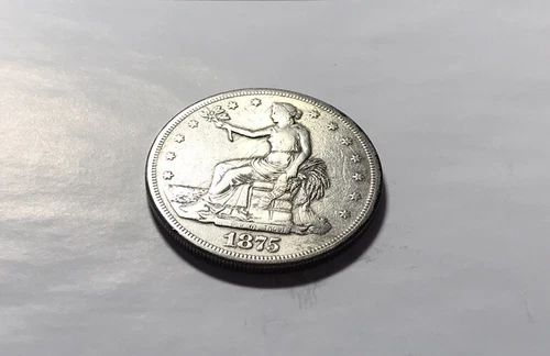 1875-S  US TRADE DOLLAR, Circulated, Great Detail