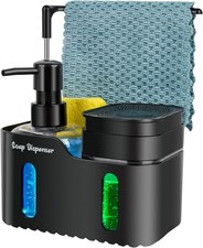 Hand Soap and Dish Soap Dispenser Set for Kitchen, Dual Soap Dispenser with