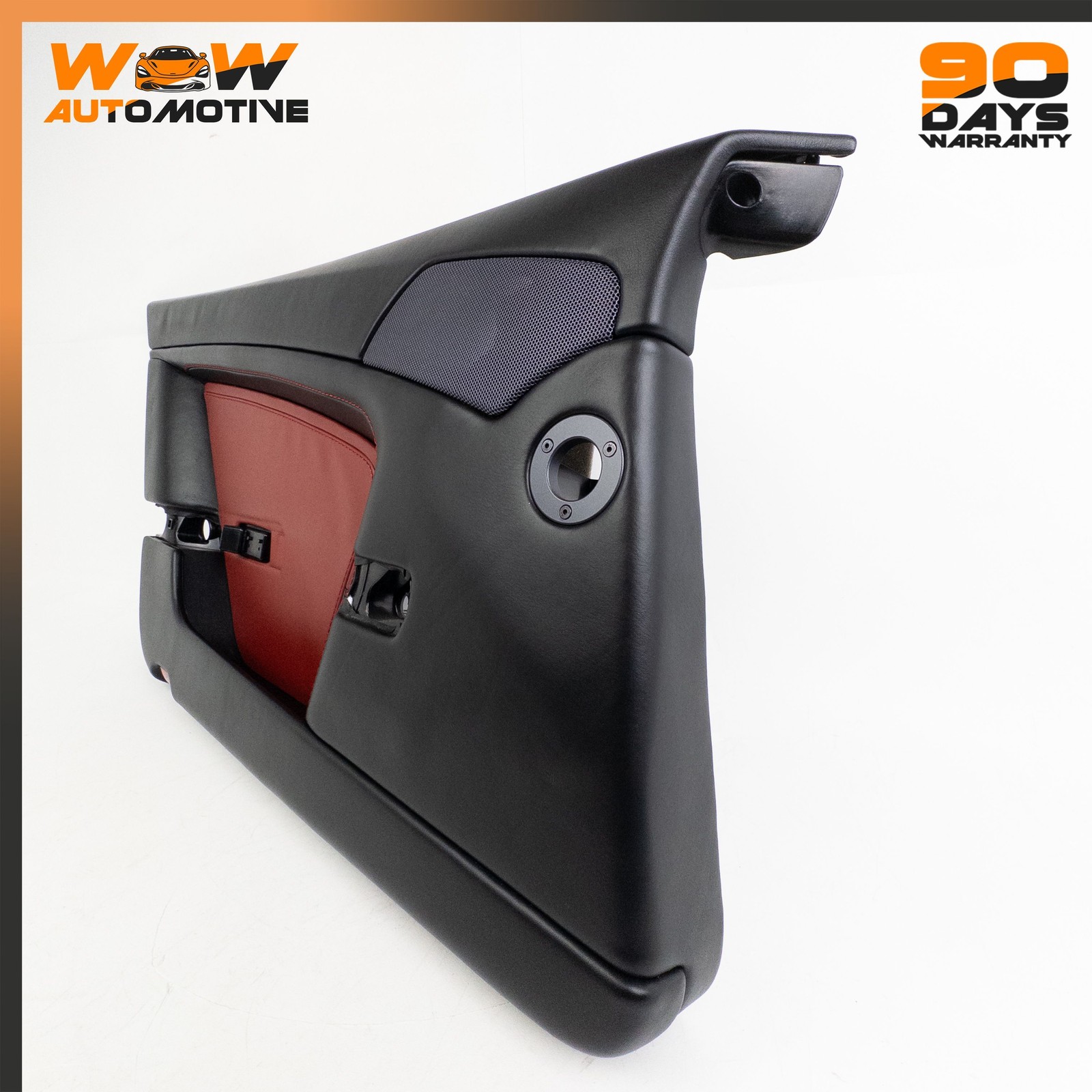06-16 ASTON MARTIN V8 VANTAGE LEFT INTERIOR DOOR COVER PANEL BLACK RED OEM