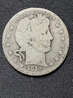 1913-D Barber Silver Quarter - 90% Silver - Denver Mint - Good Condition