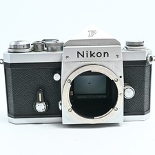 Nikon F Eye Level Silver Early Model 35mm SLR Film Camera Body Exc 3 