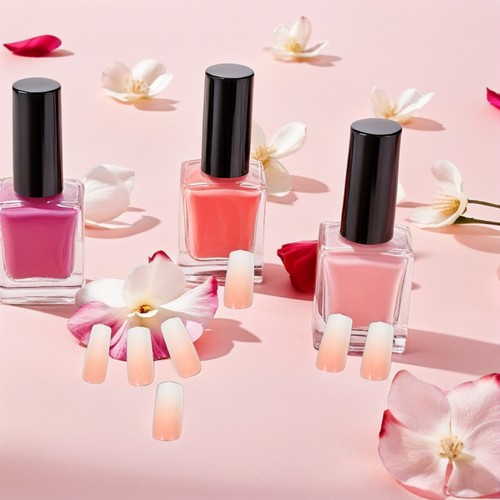  120 Stück kurze Press On Nails - abnehmbare Farbverlauf Fake Nails Tips für Frauen - Bild 4 von 12