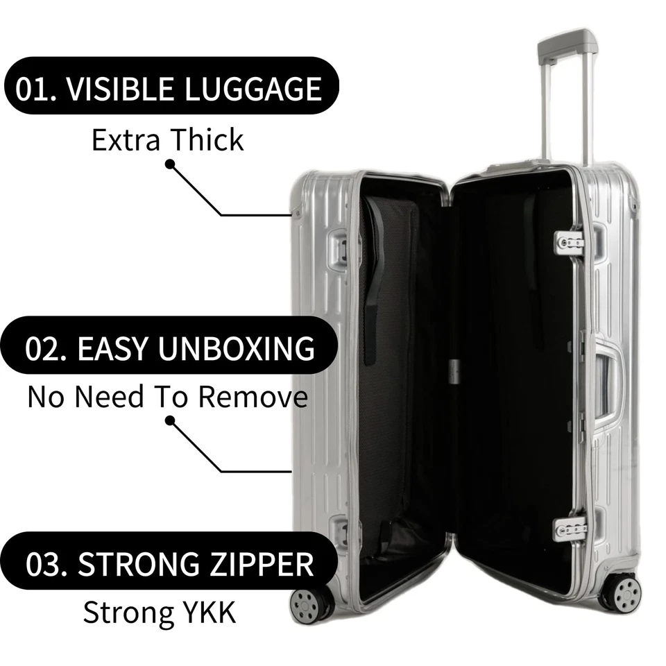 RIMOWA Compatible Clear Luggage Cover Roungecover for Hybrid Check-In M 883(8... - Image 4 of 4