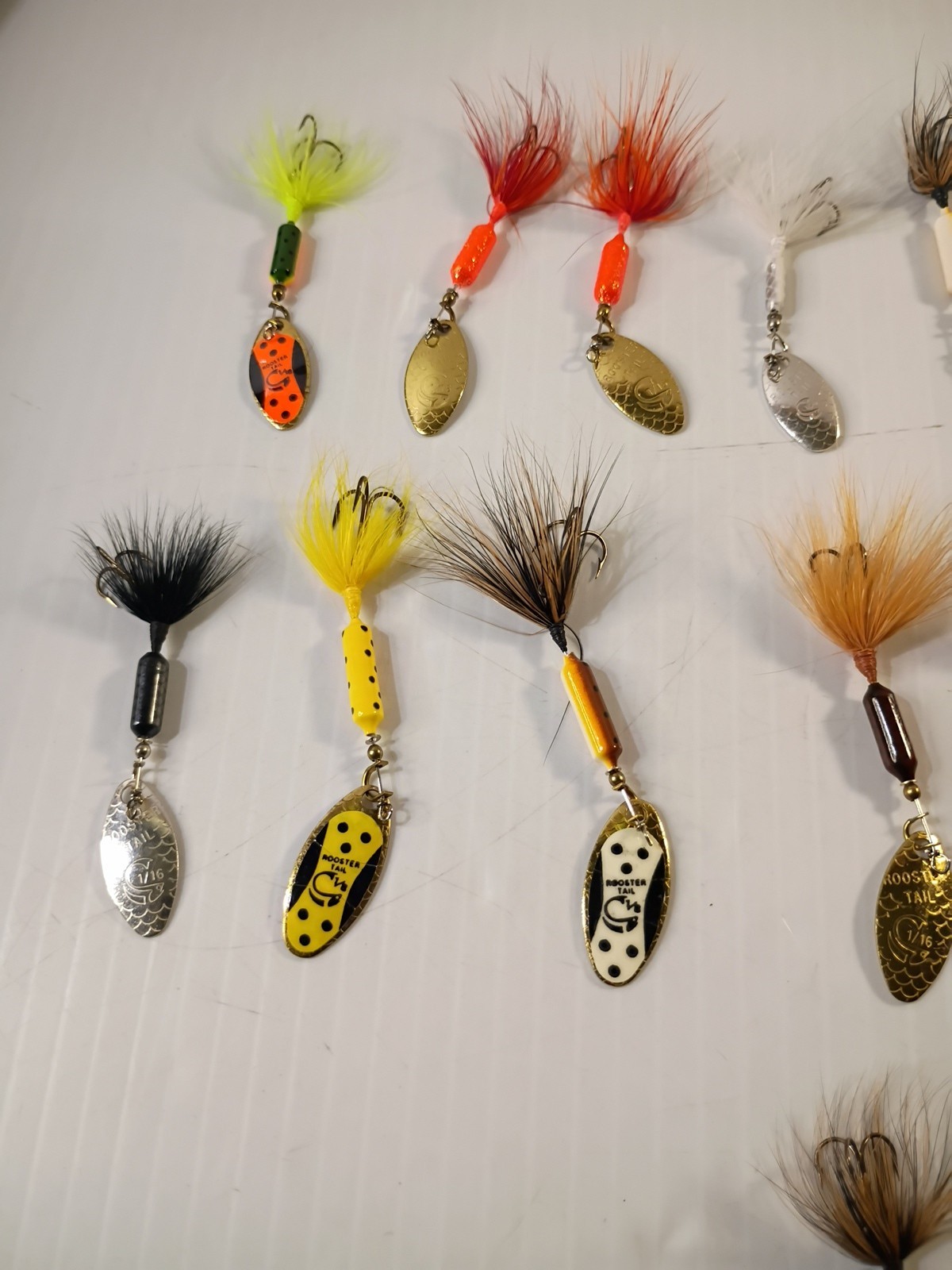 Rooster Tail Fishing Lures Spinners Multiple Color Mix Size Lot Of 12 Pre-owned  - Image 10
