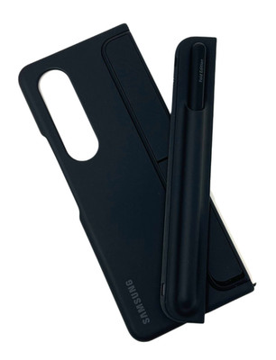 Genuine Samsung Galaxy Z Fold4 Standing Cover Case with S Pen Holder Black