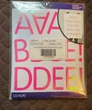 large poster size pink letters 122 pieces American crafts