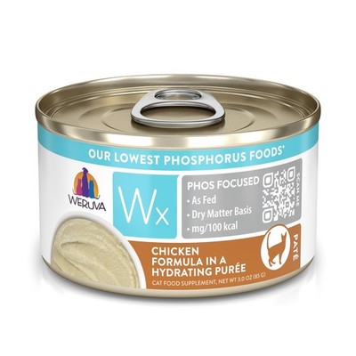 Weruva Wx Phos Focused, Chicken Formula in a Hydrating Purée, 3oz Can, Pack