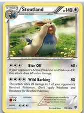 Stoutland 110/146 Rare XY Base Set Pokemon Moderately Played