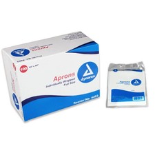 Dynarex Adult Disposable General Purpose Apron White One Size Fits Most 100 Ct