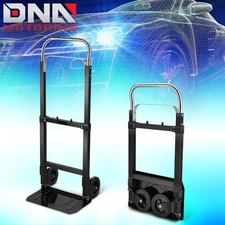 220lbs Aluminum Folding Hand Truck Luggage Trolley Cart w/ Telescopic Handle