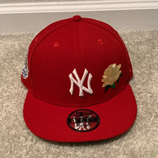 New Era 9FIFTY Snapback Hat New York Yankees MLB Baseball Red One Size Patch