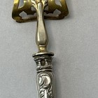 Sterling Silver Handle Petit Four Server 6 1/4" Brass Cake Lifter Signed B / P — photo 6