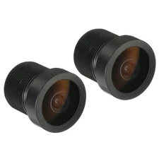 2.1mm CCTV Camera Lens 5MP F2.0 FPV Security Camera Lens for Camera, Black 2Pcs