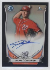 2014 Bowman Chrome Prospect Black Refractor 25/99 Jacob Johansen Auto 3q5