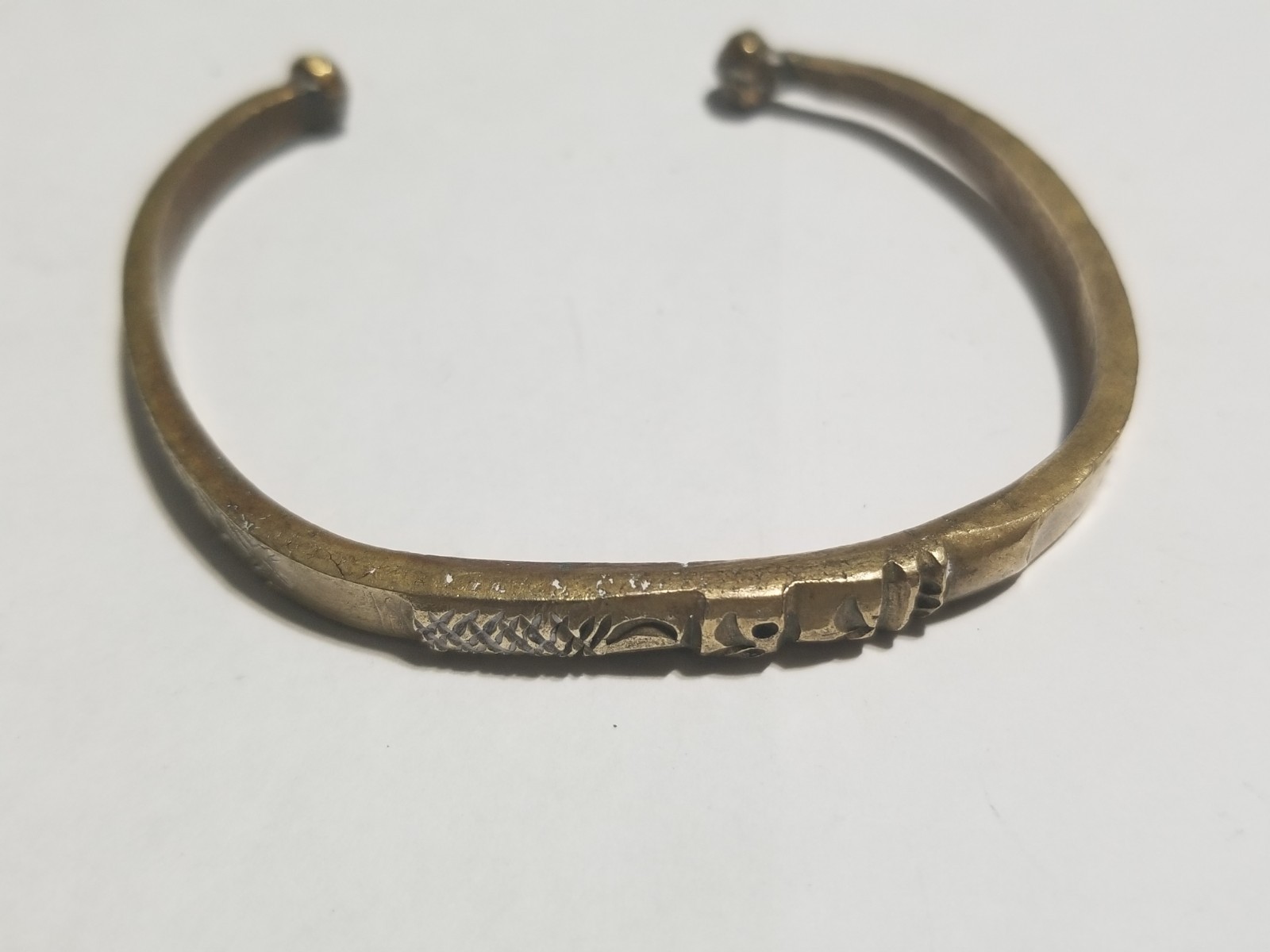 Engraved Brass Cuff Bracelet. - image 1