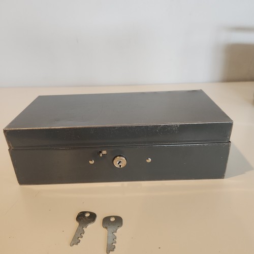 Vintage Steelmaster Metal Bond Box with Keys Gray