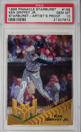 1996 Pinnacle Starburst Ken Griffey Jr #155 Artist Proof PSA 10 GEM MT Pop 7
