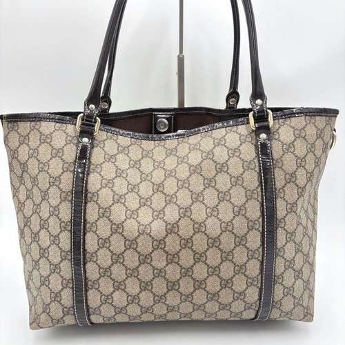 Borsa a tracolla Gucci marrone GG PVC pelle Joy tote bag dal Giappone - Foto 22 di 24