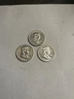 1955, 1957, 1959 Franklin half dollars