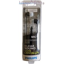Philips Clear Sound In Ear Headphones With Mic SHE3595 Black NIB
