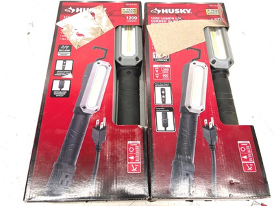 #ad LOT OF 2 HUSKY 1200 Lumens LED Corded Handheld Work Light K40365 $41.99