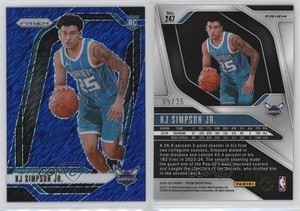 2024-25 Panini Prizm FOTL Blue Shimmer /35 KJ Simpson Jr #247 Rookie RC