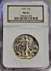1942 US Walking Liberty Half 50c NGC MS63