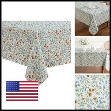 Laura Ashley Decorative Tablecloth, Wrinkle And Stain Resistant, Spillproof
