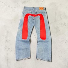 Levi's 505 x Evisu 2000s Reworked vintage straight relaxed Denim Jeans