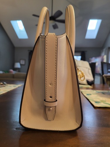 MICHAEL KORS AVRIL SM ZIP CROSSBODY SATCHEL SCHULTERTASCHE HANDTASCHE MK LT CREME LOGO - Bild 7 von 11