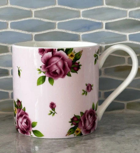 Royal Albert New Country Roses Coffee Pink Floral Tea Mug Cup England