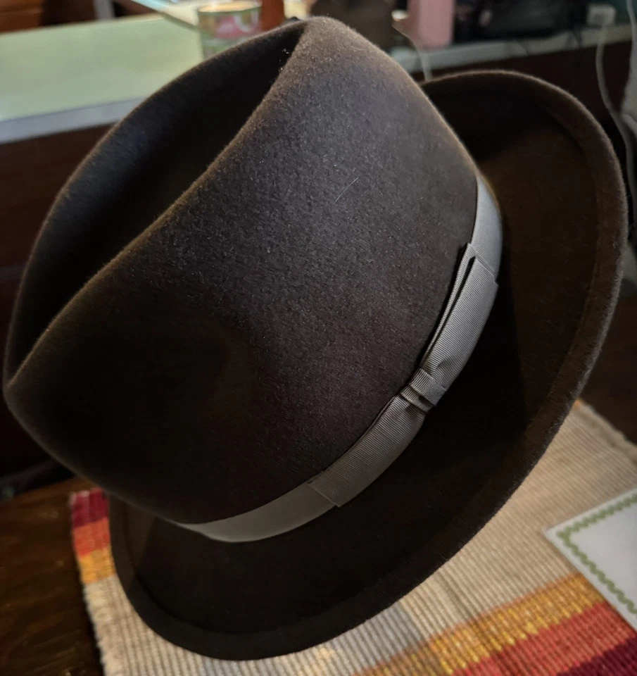 Custom Vintage Style Stetson Playboy Fedora 7 1/2 - Image 3 of 4