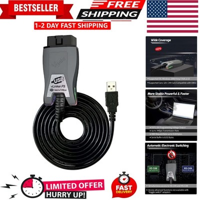 vLinker FS USB Adapter for FORS-can HS/MS-CAN Auto Switch