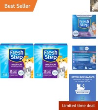 Clumping Cat Litter, Febreze Fresh, Odor Control 14 lbs Pack of 2 for Multi-Cats