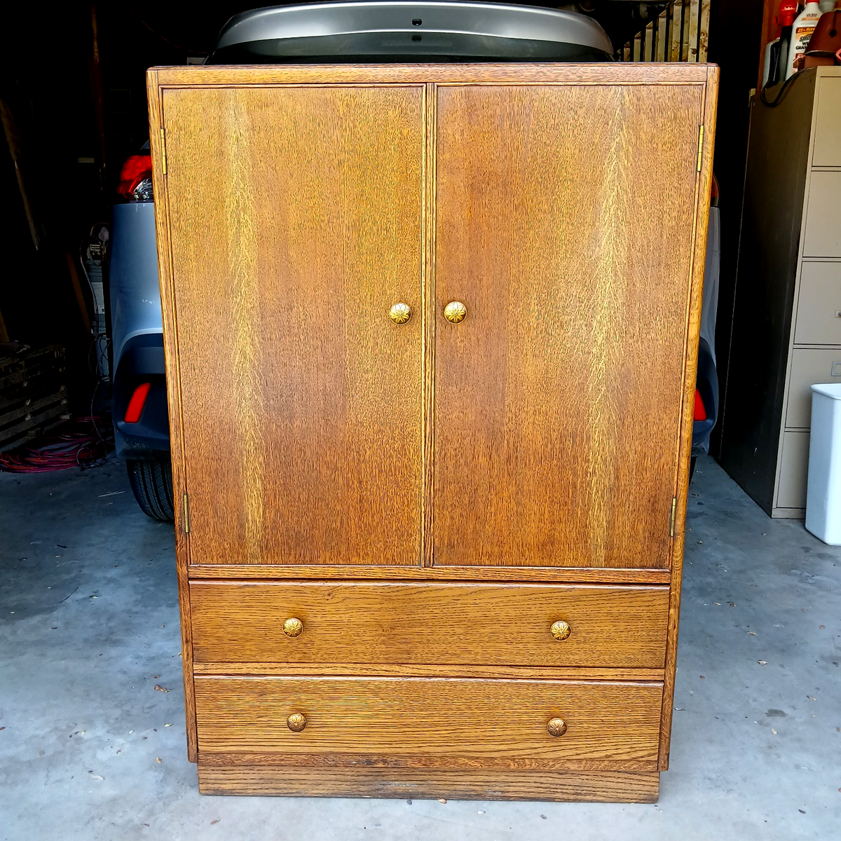 Beautiful Mid Century Medium TallBoy Dresser Golden Oak Wood Highboy  Austinsuite | eBay