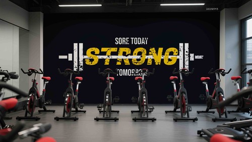 3D Fitness Slogan Wallpaper Wall Murals Removable Wallpaper 3 - Picture 4 of 5