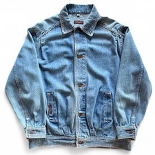 90s Gitano Denim Bomber Style Jacket Vintage Made in USA Unisex Medium 22x26