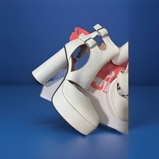 Women's High Chunky Heels Pumps Elegant Solid Color Platform Ankle Strap Dress