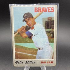 1970 Topps 710 Felix Millan Atlanta Braves LOW GRADE (filler)